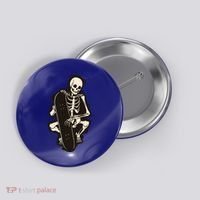 Skeleton Skateboarder Button thumb 0