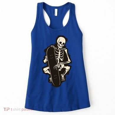 Skeleton Skateboarder Women's Tank Top