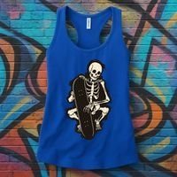 Skeleton Skateboarder Women's Tank Top thumb 3