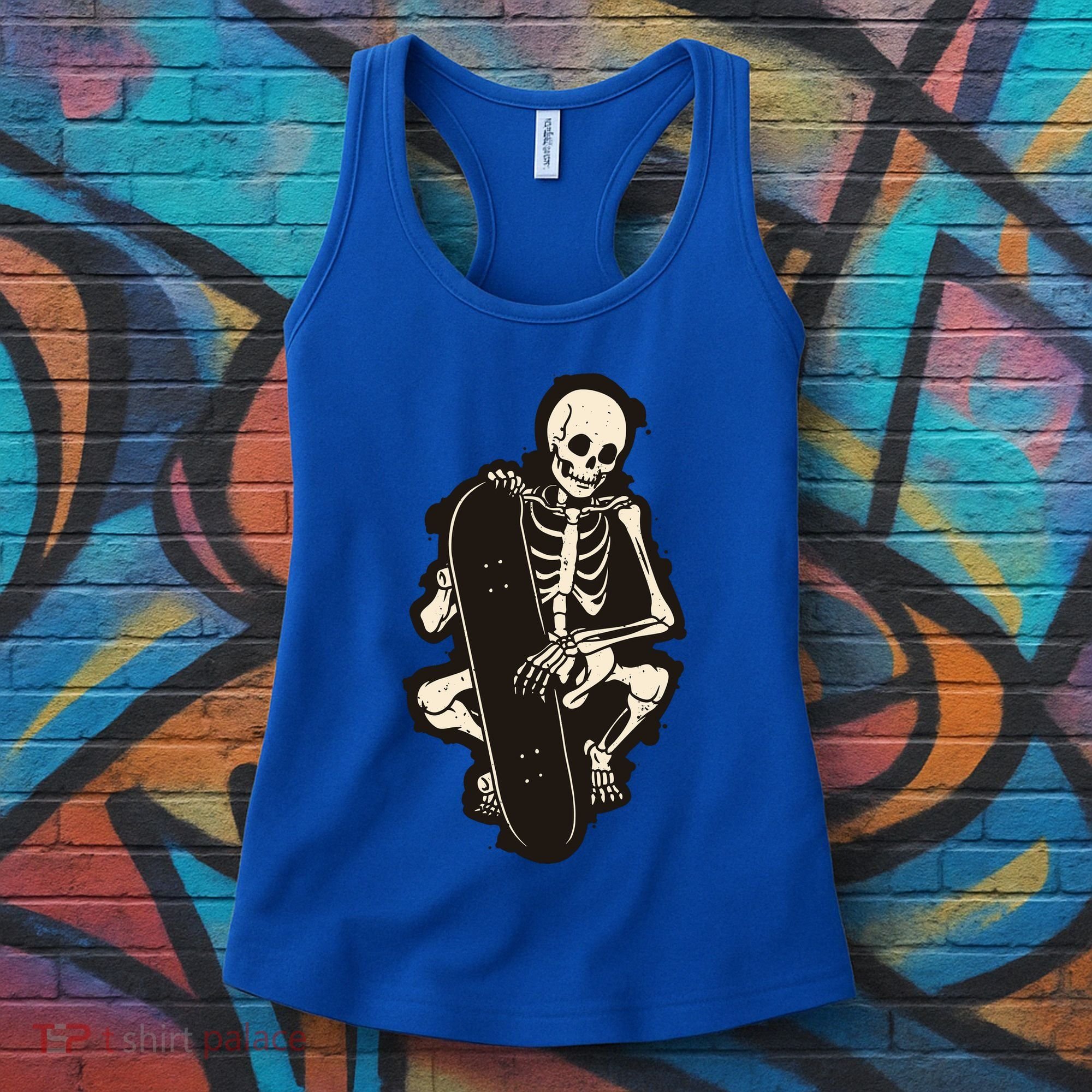 Skeleton Skateboarder Women's Tank Top