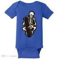 Skeleton Skateboarder Baby Bodysuit thumb 0