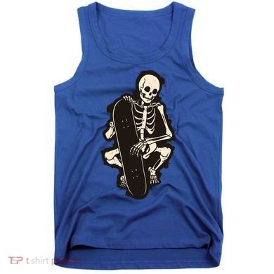 Skeleton Skateboarder Tank Top