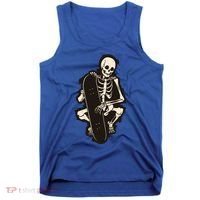 Skeleton Skateboarder Tank Top thumb 0