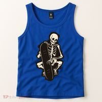 Skeleton Skateboarder Tank Top thumb 2