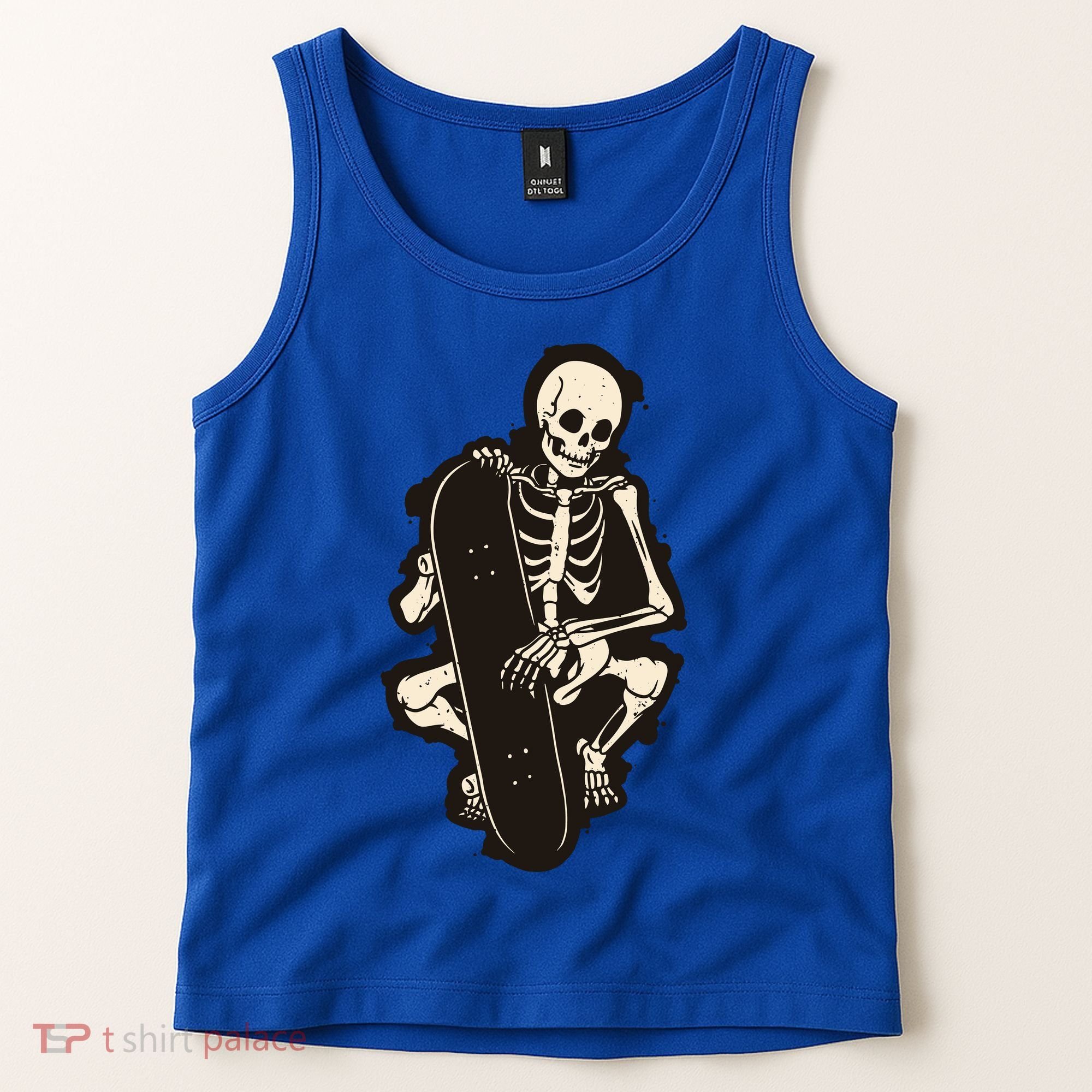 Skeleton Skateboarder Tank Top