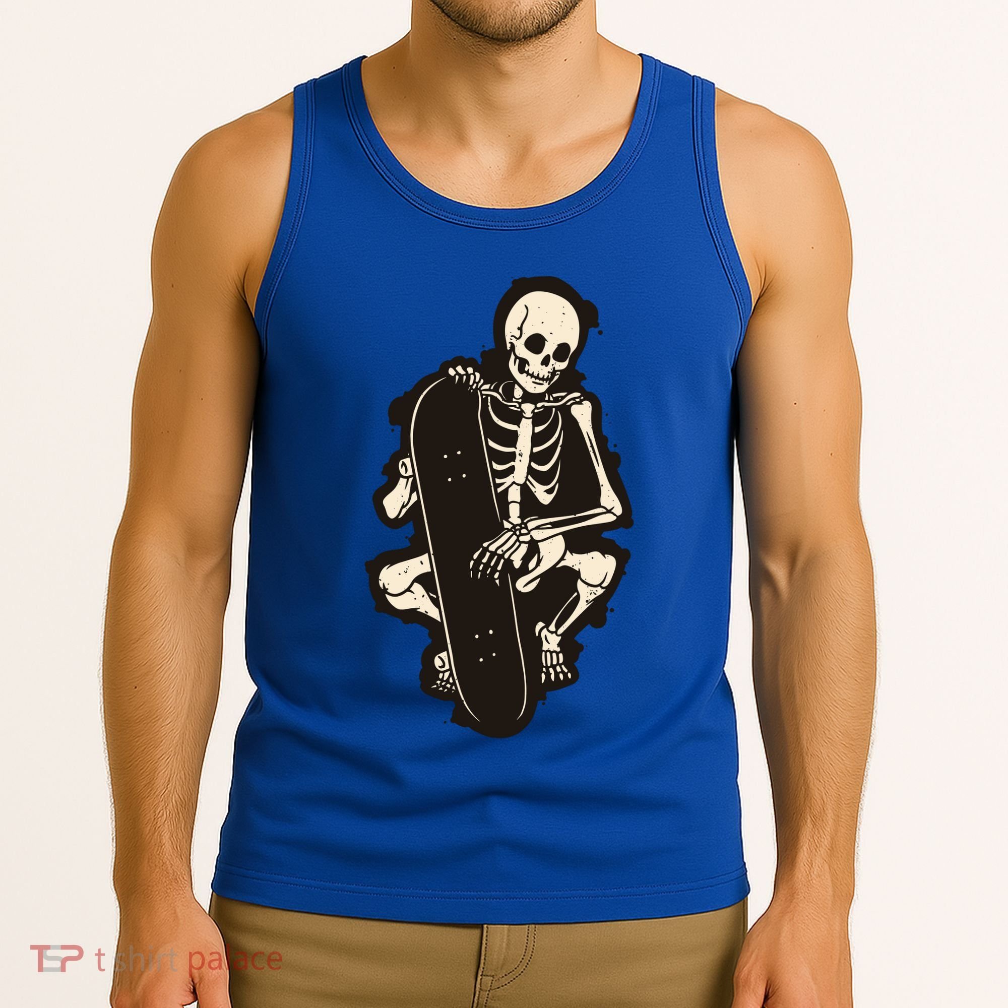 Skeleton Skateboarder Tank Top