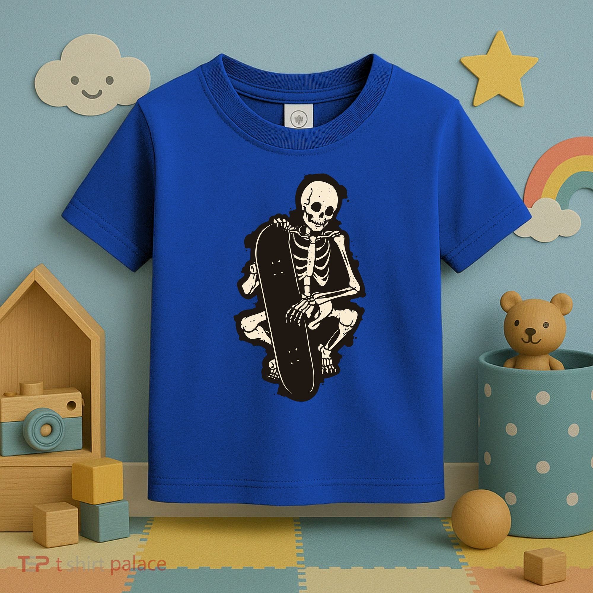 Skeleton Skateboarder Toddler T-Shirt