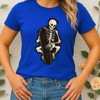 Skeleton Skateboarder Women's T-Shirt thumb 2