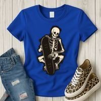 Skeleton Skateboarder Women's T-Shirt thumb 3