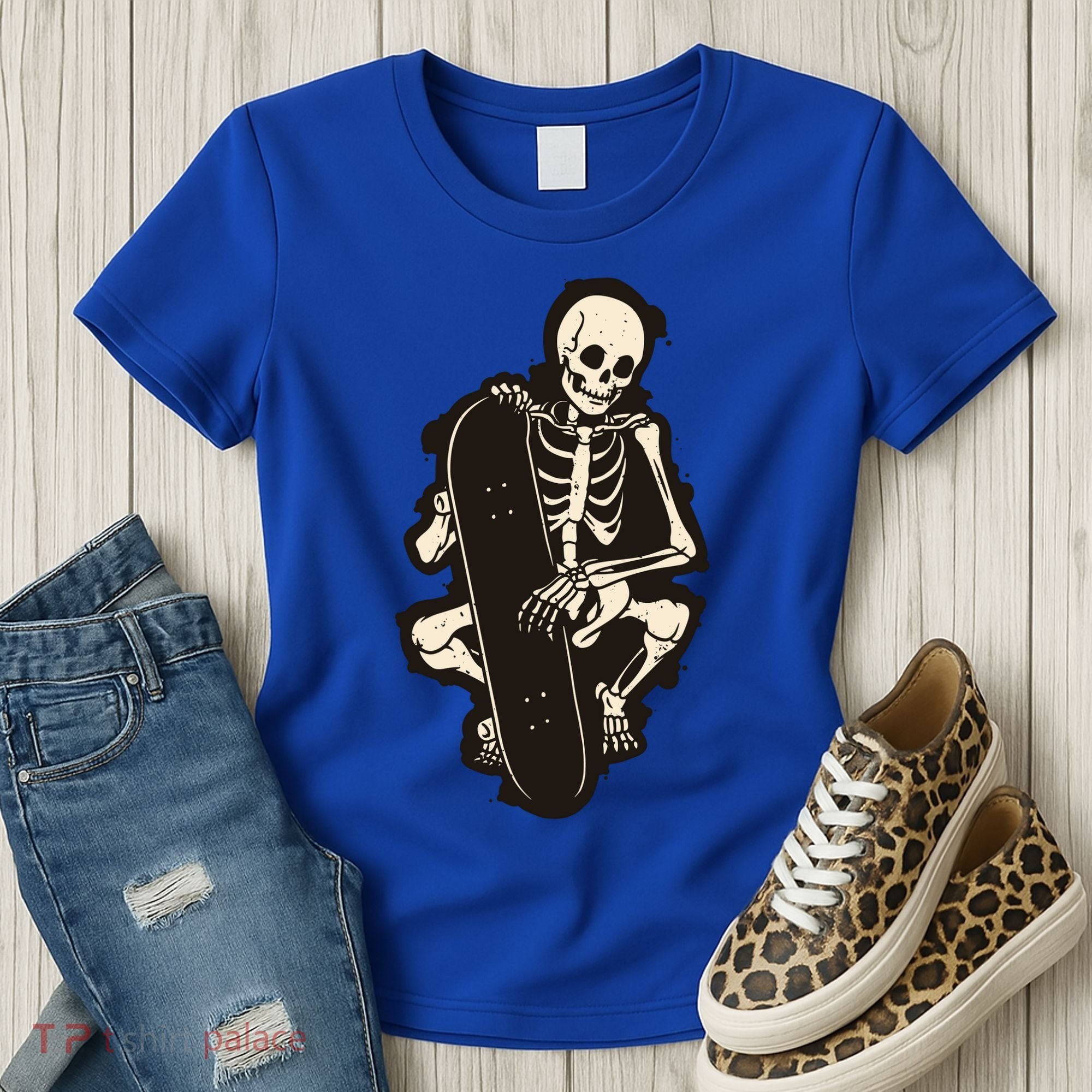 Skeleton Skateboarder Women's T-Shirt