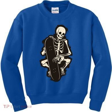 Skeleton Skateboarder Kids Sweatshirt