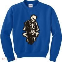 Skeleton Skateboarder Kids Sweatshirt thumb 0