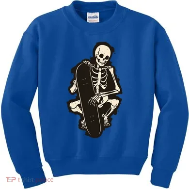Skeleton Skateboarder Kids Sweatshirt