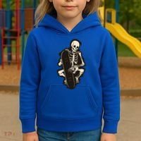 Skeleton Skateboarder Kids Hoodie thumb 3