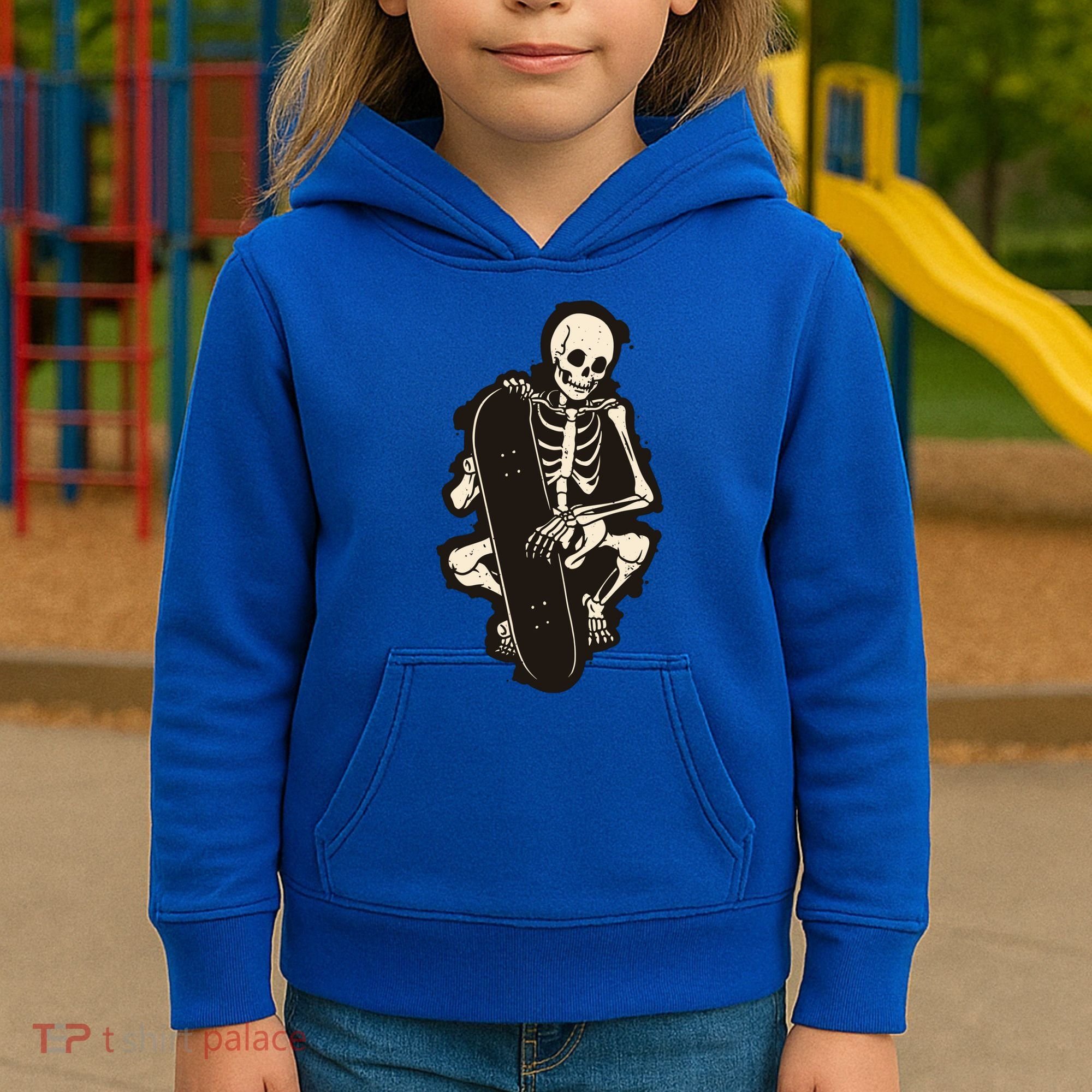 Skeleton Skateboarder Kids Hoodie