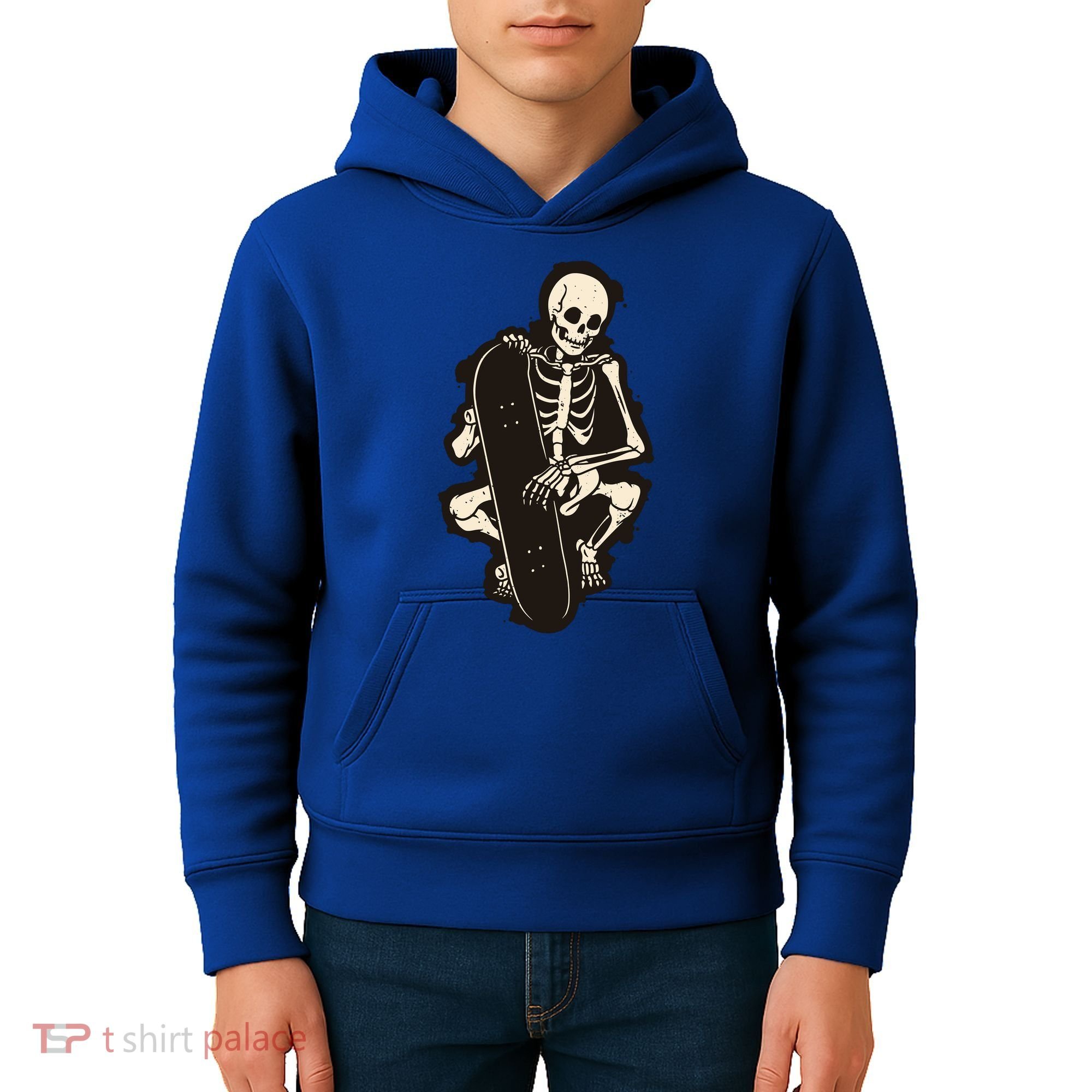 Skeleton Skateboarder Kids Hoodie
