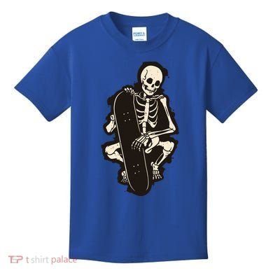 Skeleton Skateboarder Kids T-Shirt