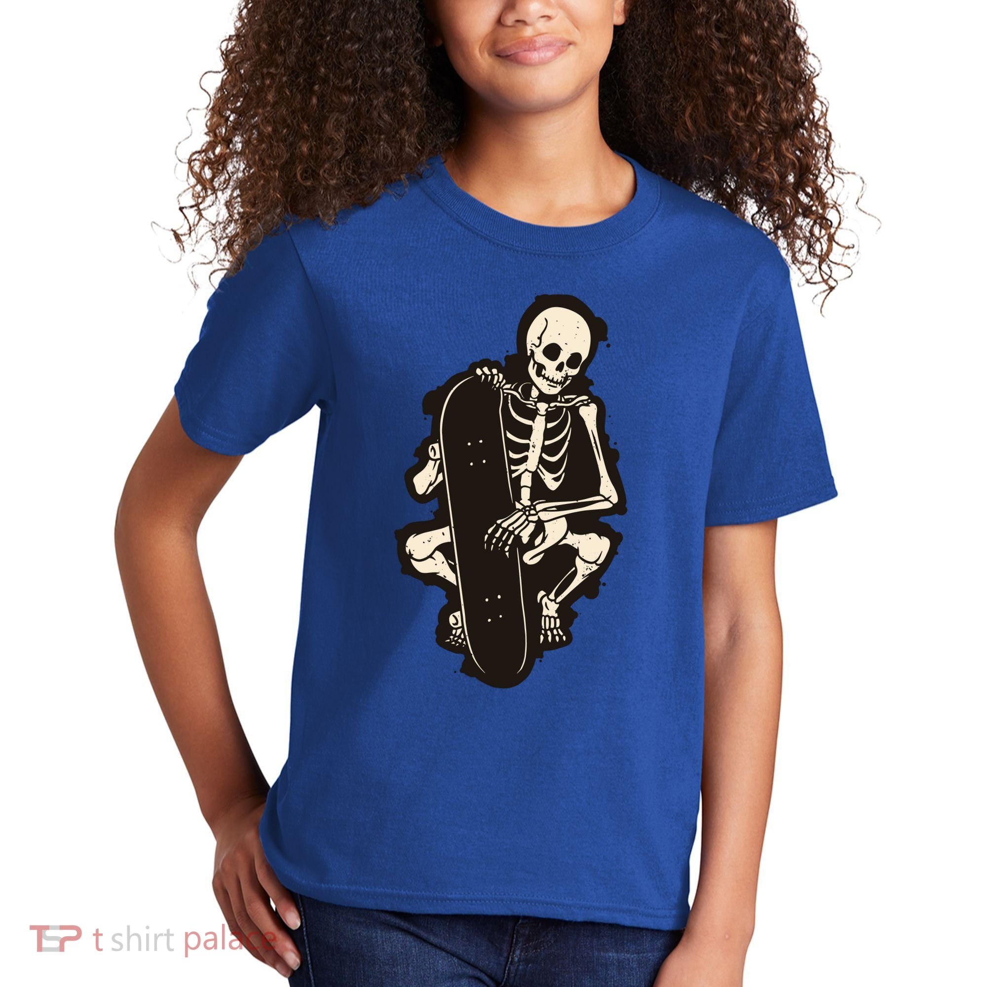 Skeleton Skateboarder Kids T-Shirt