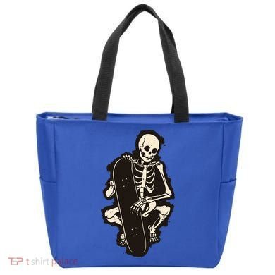 Skeleton Skateboarder Tote Bag