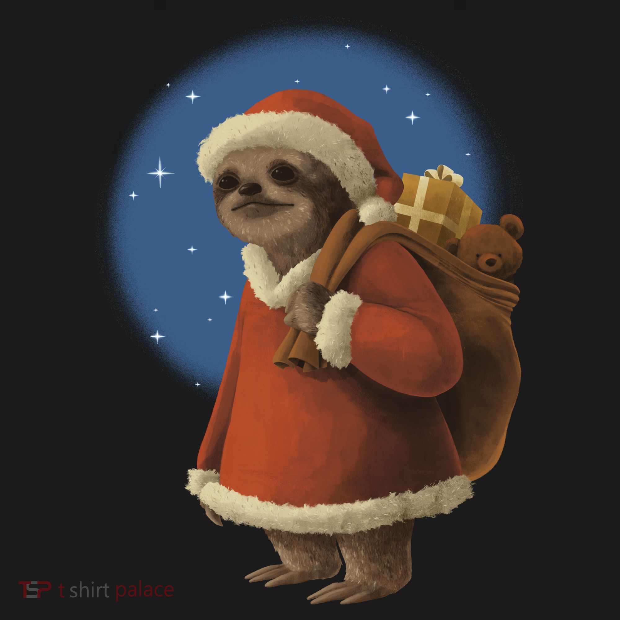 Santa Sloth Doggie Tank