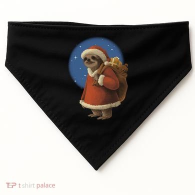 Santa Sloth USA-Made Doggie Bandana