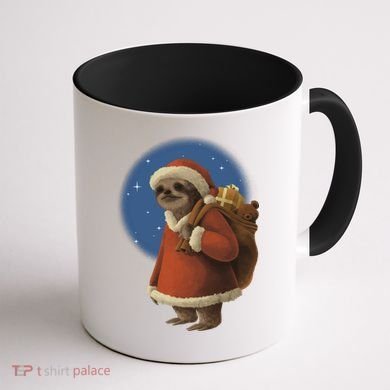 Santa Sloth Coffee Mug back