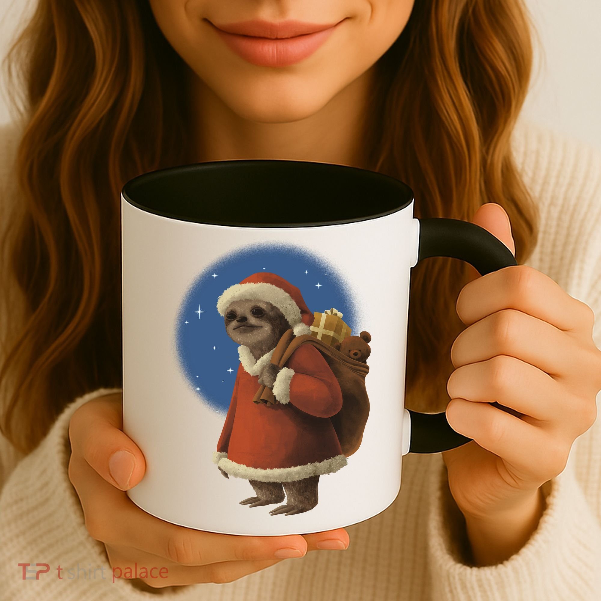Santa Sloth Coffee Mug