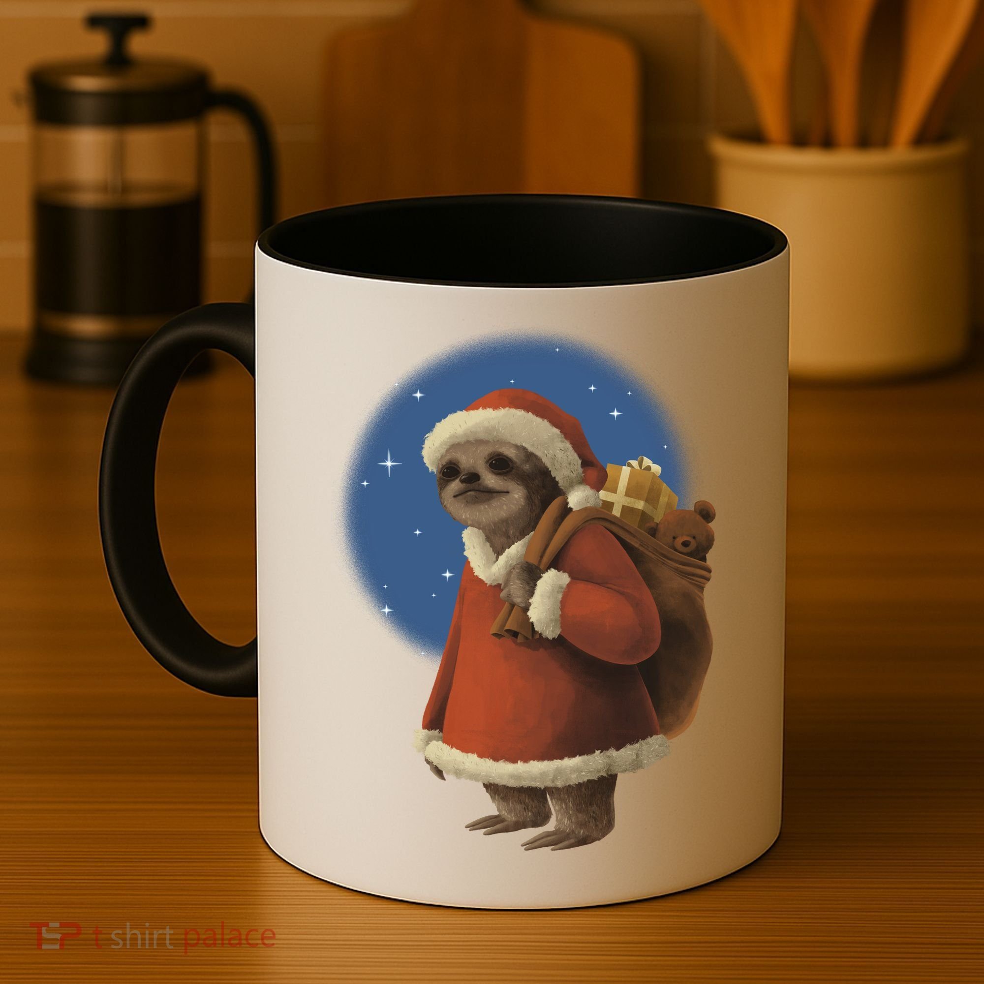 Santa Sloth Coffee Mug