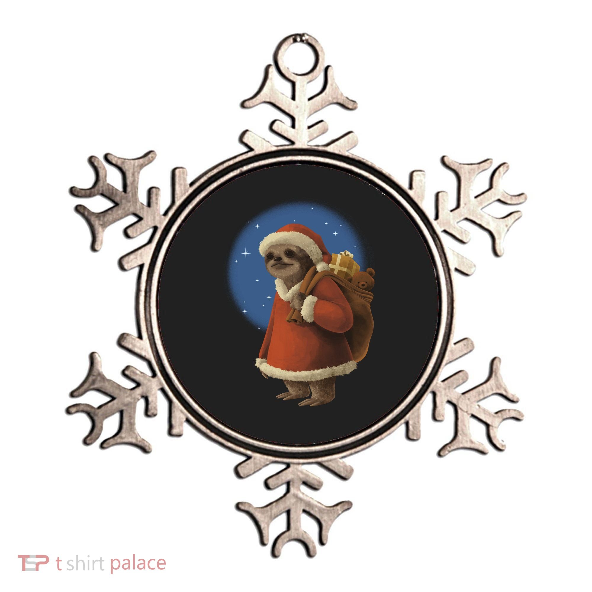 Santa Sloth Ornament