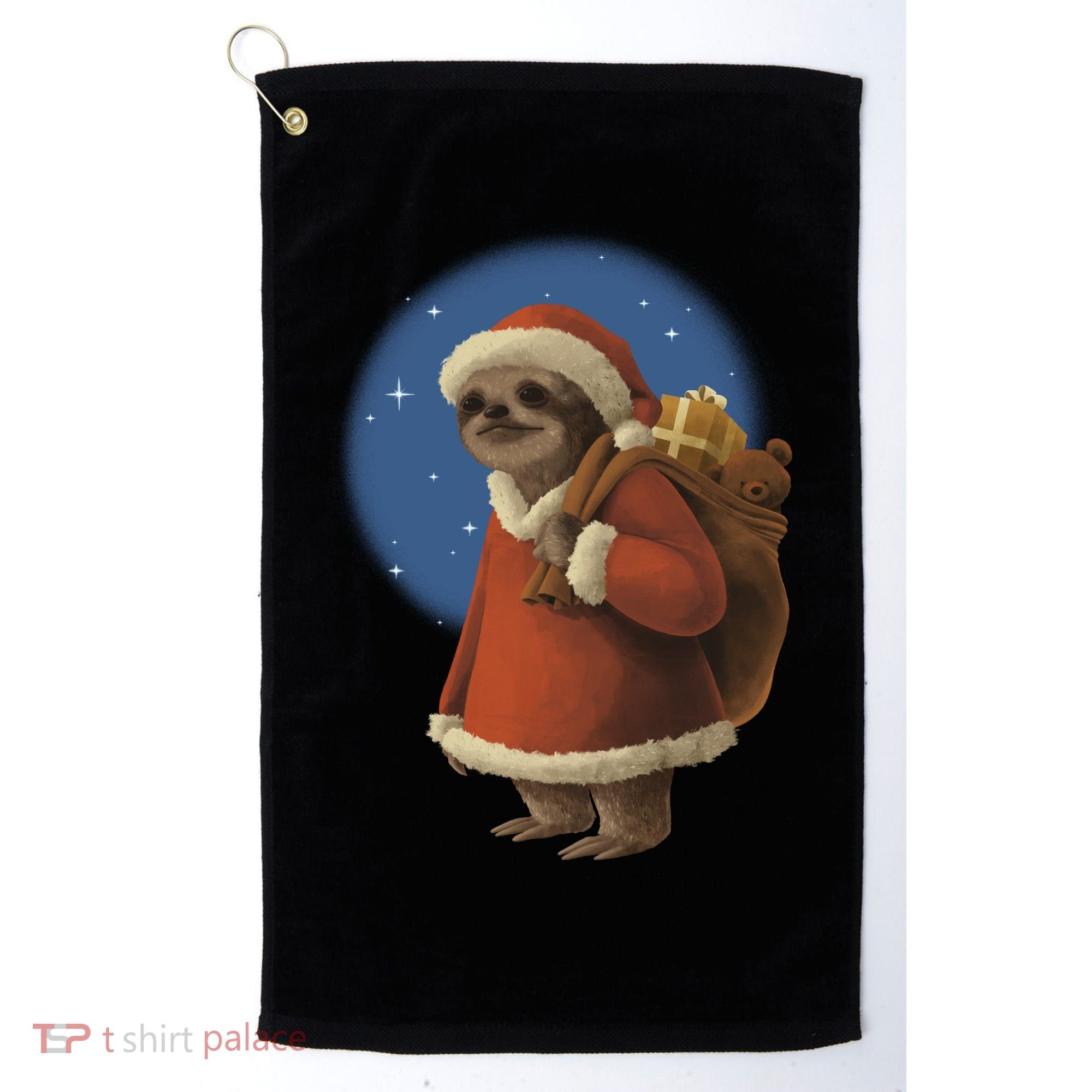 Santa Sloth Golf Towel