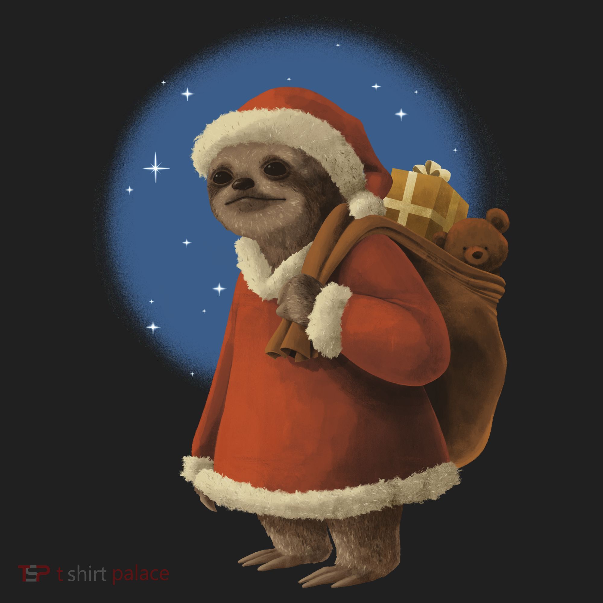 Santa Sloth Golf Towel