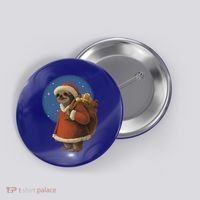 Santa Sloth Button thumb 0