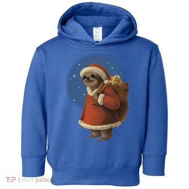 Santa Sloth Toddler Hoodie
