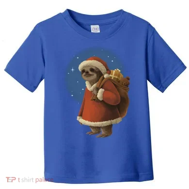 Santa Sloth Toddler T-Shirt