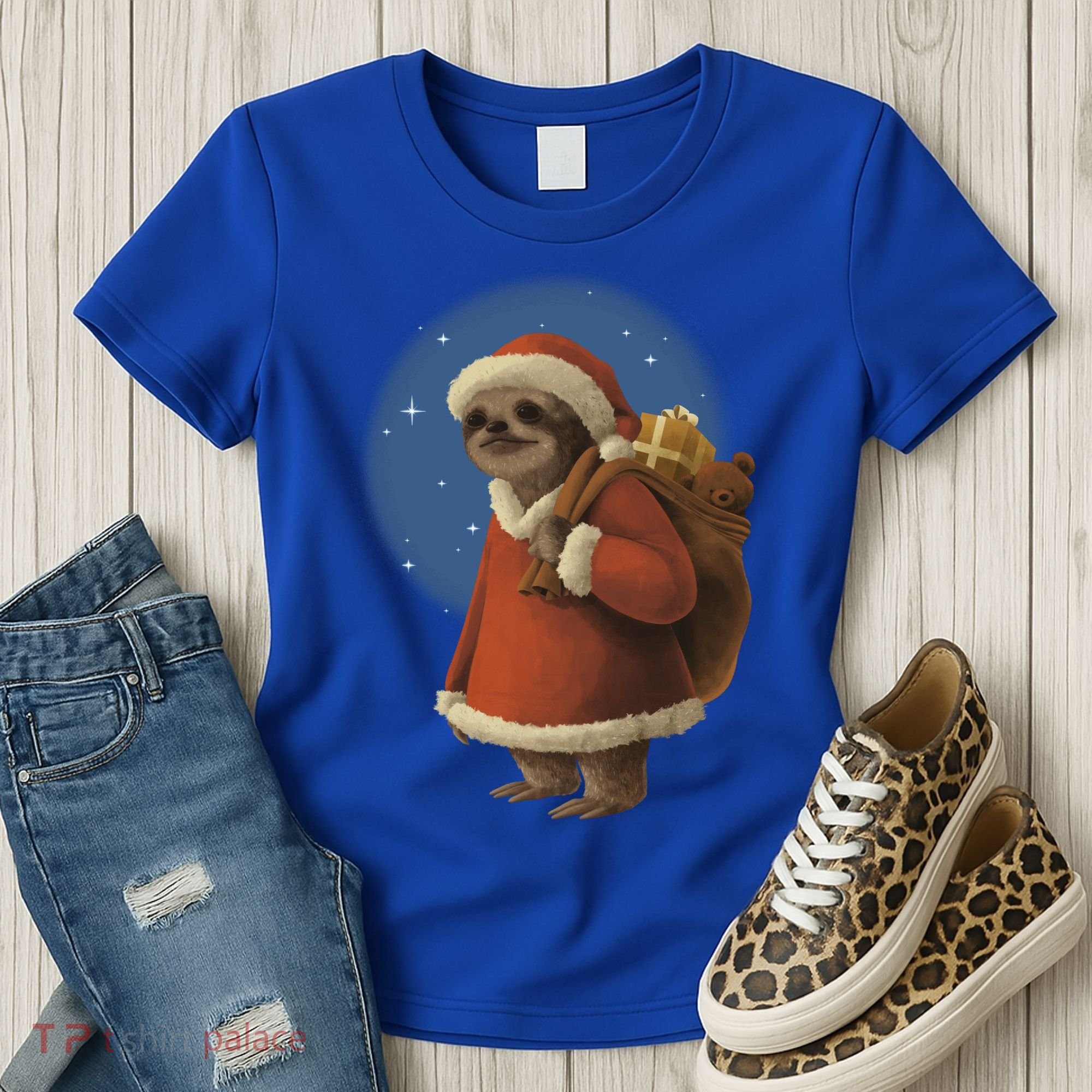 Santa Sloth Women's T-Shirt