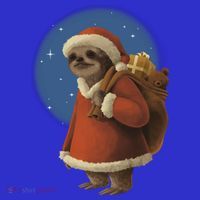 Santa Sloth Women's T-Shirt thumb 6