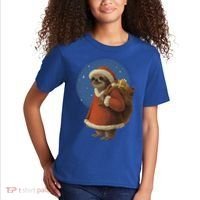 Santa Sloth Kids T-Shirt thumb 2