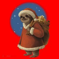 Santa Sloth Santa Hat thumb 1