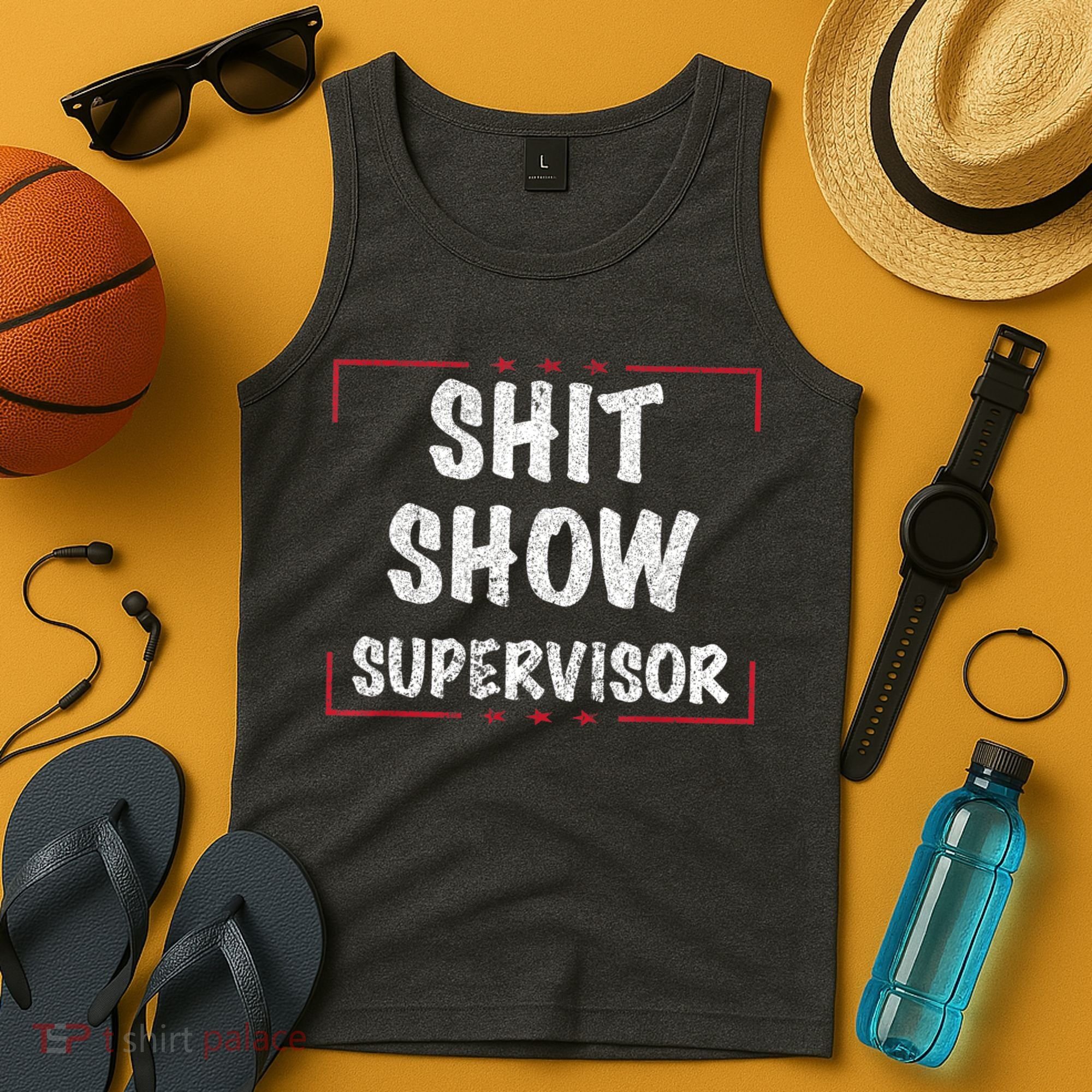Shit Show Supervisor, Funny Dad Mom Boss Teacher Present Tank Top