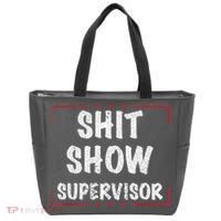 Shit Show Supervisor, Funny Dad Mom Boss Teacher Present Tote Bag thumb 0