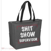 Shit Show Supervisor, Funny Dad Mom Boss Teacher Present Tote Bag thumb 2