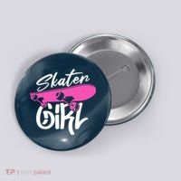 Skater Skateboard Skateboarding For Girl Button thumb 0