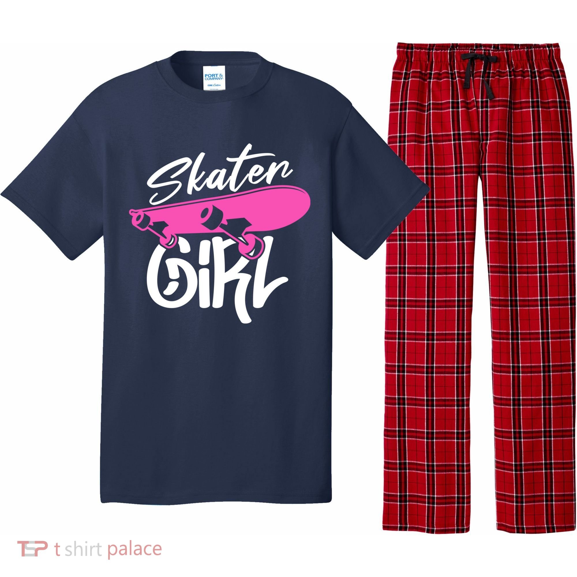 Skater Skateboard Skateboarding For Girl Pajama Set