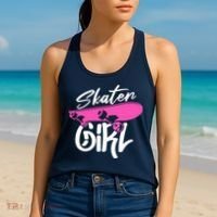 Skater Skateboard Skateboarding For Girl Women's Tank Top thumb 2