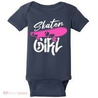 Skater Skateboard Skateboarding For Girl Baby Bodysuit thumb 0