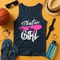 Skater Skateboard Skateboarding For Girl Tank Top thumb 4