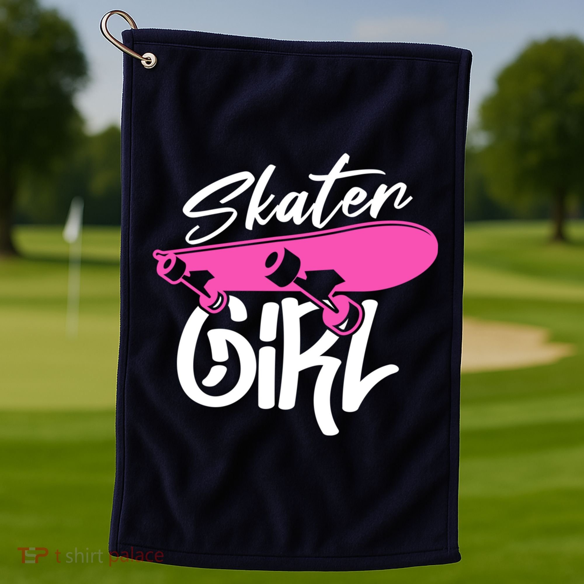 Skater Skateboard Skateboarding For Girl Golf Towel