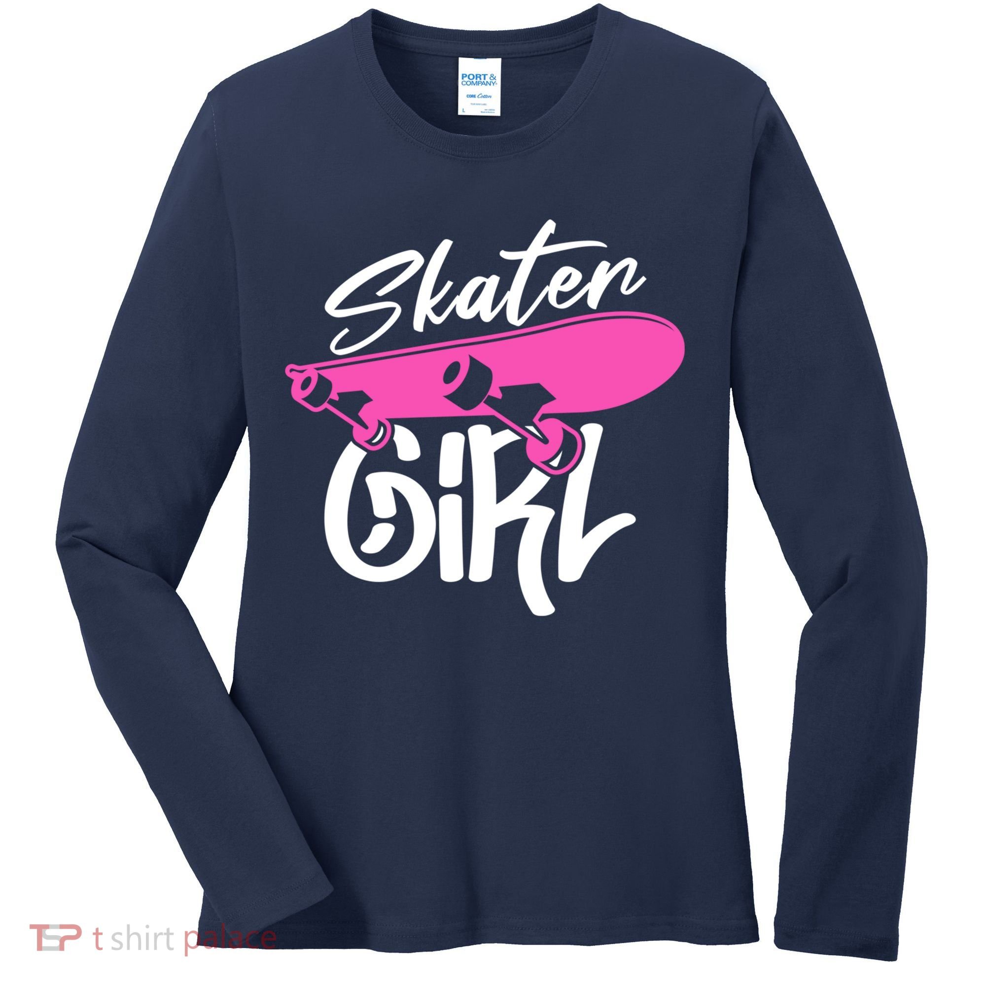 Skater Skateboard Skateboarding For Girl Women's Long Sleeve Shirt