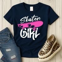 Skater Skateboard Skateboarding For Girl Women's T-Shirt thumb 3