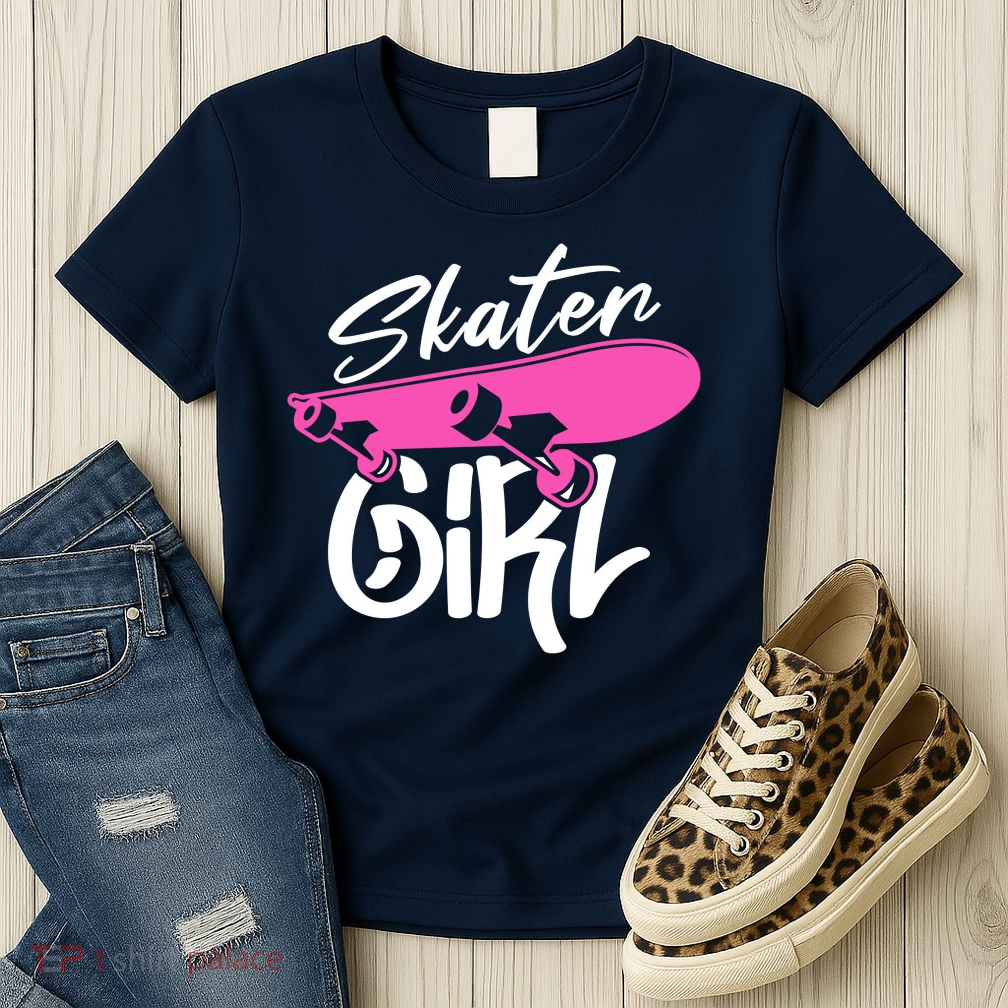 Skater Skateboard Skateboarding For Girl Women's T-Shirt